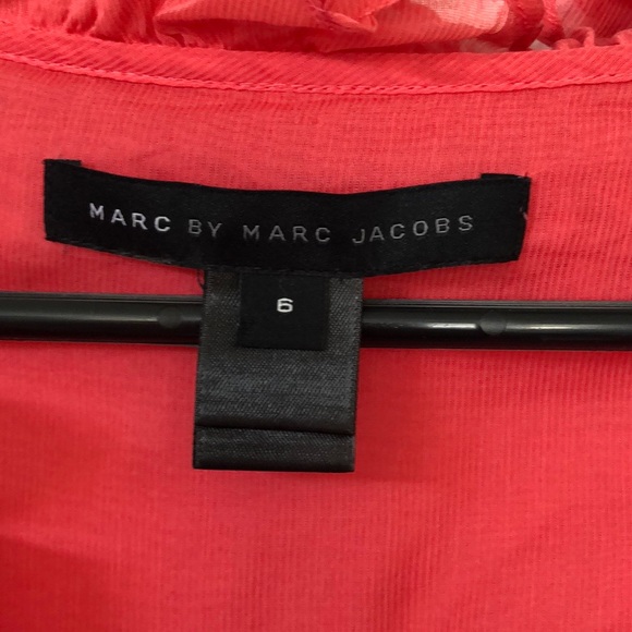 Beautiful Marc Jacobs Orange Ruffle Dress size 6 - Picture 6 of 7
